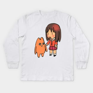 I draw chibi osaka and chiyo chan's dad (front ver.) / azumanga daioh Kids Long Sleeve T-Shirt